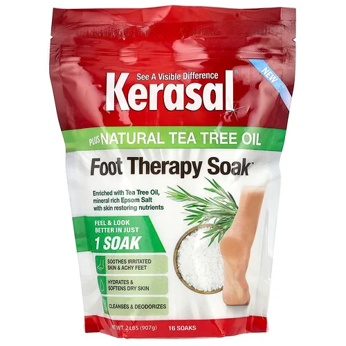Kerasal, Remojo para pies con aceite de árbol del té, 907 g (2 lb)