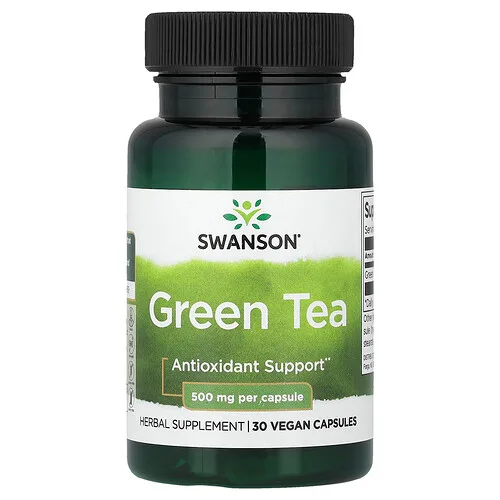 Swanson Vitamins, Té verde, 500 mg, 30 cápsulas veganas