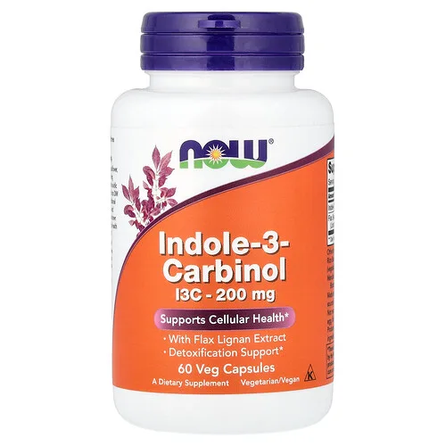 NOW Foods, Indol-3-carbinol, 200 mg, 60 cápsulas vegetales