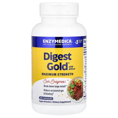 Enzymedica, Digest Gold® con ATPro®, 180 cápsulas