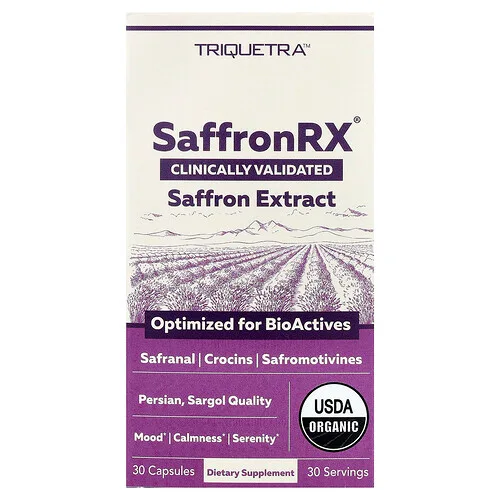 Triquetra Health, SaffronRX®, Extracto de azafrán, 30 cápsulas
