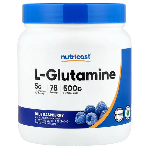 Nutricost, L-glutamina, Frambuesa azul, 500 g (17,9 oz)