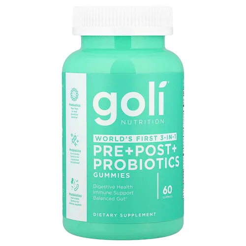 Goli Nutrition, Gomitas con prebióticos, posbióticos y probióticos, 60 gomitas