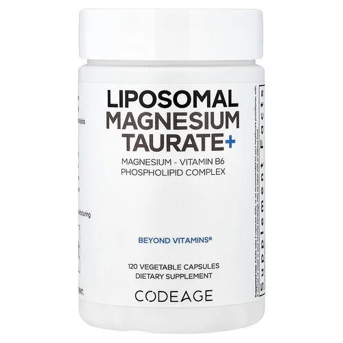 Codeage, Taurato de magnesio liposomal+, 120 cápsulas vegetales