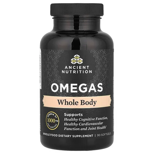 Ancient Nutrition, Omegas, Para todo el cuerpo, 90 cápsulas blandas