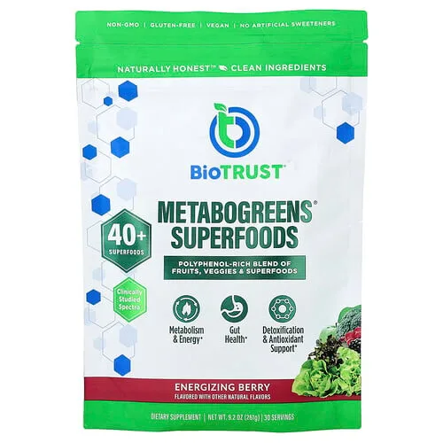 BioTRUST, Superalimentos Metabogreens®, Bayas energizantes, 261 g (9,2 oz)