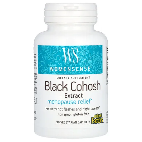 Natural Factors, WomenSense®, Extracto de cimífuga, Alivio de la menopausia, 90 cápsulas vegetales