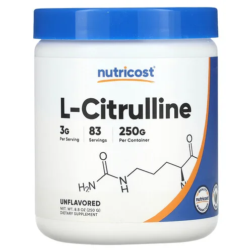 Nutricost, L-citrulina, sin sabor, 250 g (8,8 oz)