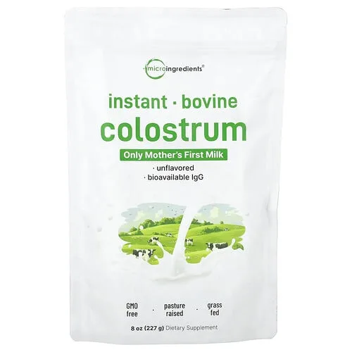 Micro Ingredients, Calostro bovino instantáneo, Sin sabor, 227 g (8 oz)