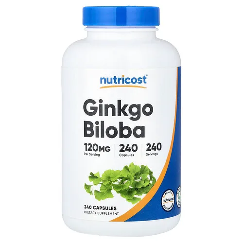 Nutricost, Ginkgo biloba, 120 mg, 240 cápsulas