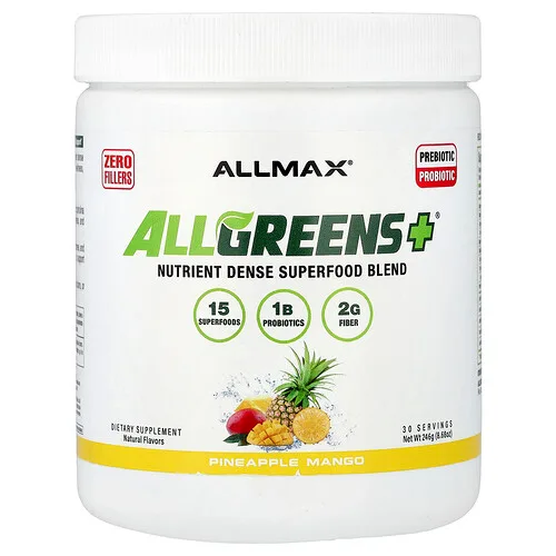ALLMAX, ALLGREENS+®, Piña y mango, 246 g (8,68 oz)