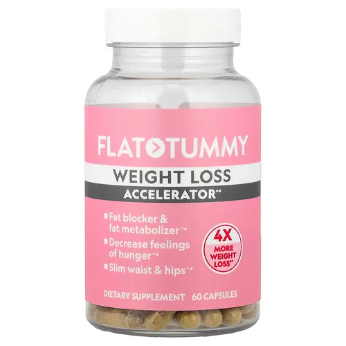 Flat Tummy, Acelerador de la pérdida de peso, 60 cápsulas