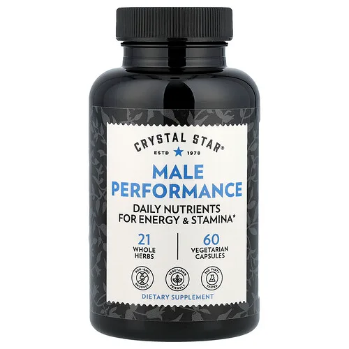 Crystal Star, Rendimiento masculino, 60 cápsulas vegetales