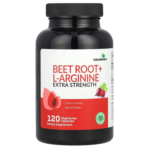 Futurebiotics, Raíz de remolacha y L-arginina, 120 cápsulas vegetales