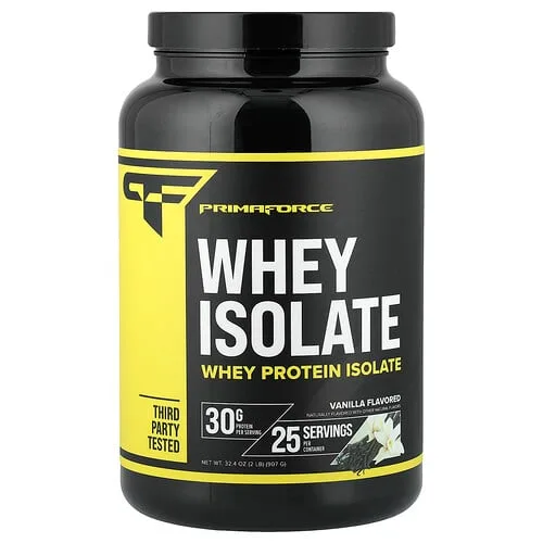 Primaforce, Aislado de proteína de suero de leche, Vainilla, 907 g (2 lb)