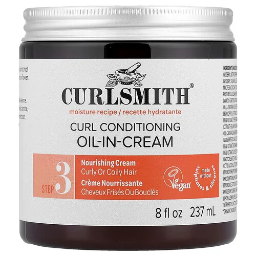 Curlsmith, Aceite en crema acondicionador para rizos, Para cabello rizado o rizado, 237 ml (8 oz. líq.)