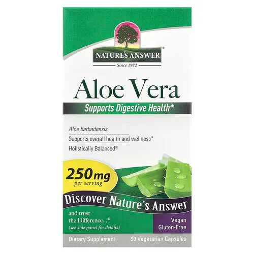 Nature's Answer, Aloe vera, 250 mg, 90 cápsulas vegetales
