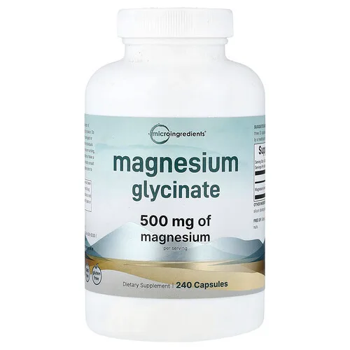 Micro Ingredients, Glicinato de magnesio, 240 cápsulas (166 mg por cápsula)