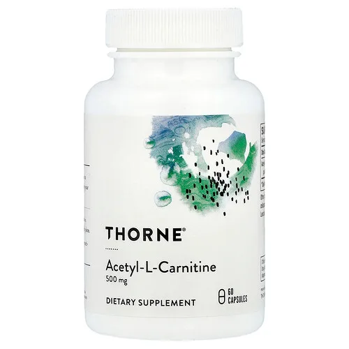 Thorne, Carnityl, Acetil-L-carnitina, 60 cápsulas