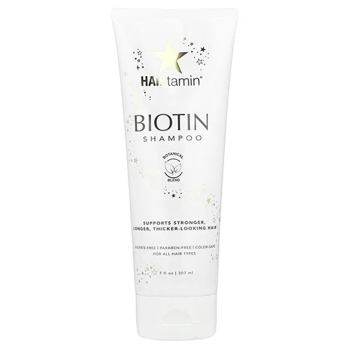 HAIRtamin, Champú con biotina, Mezcla botánica, 207 ml (7 oz. líq.)