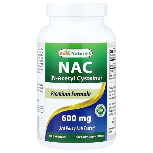 Best Naturals, NAC, 600 mg, 250 cápsulas