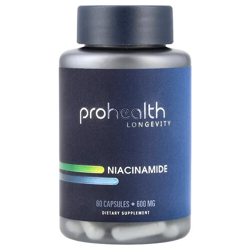 ProHealth Longevity, Niacinamida, 600 mg, 60 cápsulas