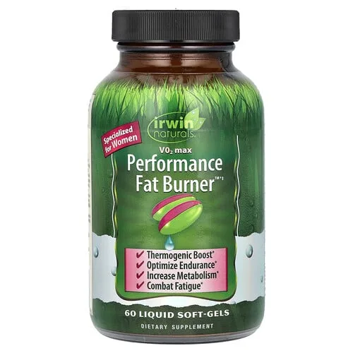 Irwin Naturals, V02 Max, Quemagrasas de alto rendimiento, 60 cápsulas blandas líquidas