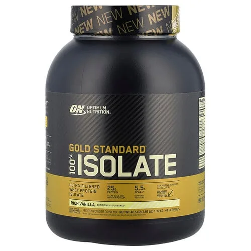 Optimum Nutrition, Gold Standard 100% Isolate, vainilla intensa, 1,32 kg (2,91 lb)