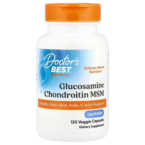 Doctor's Best, Glucosamina, condroitina y MSM, 120 cápsulas vegetales