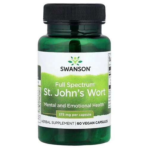 Swanson Vitamins, Hierba de San Juan Full Spectrum®, 375 mg, 60 cápsulas veganas