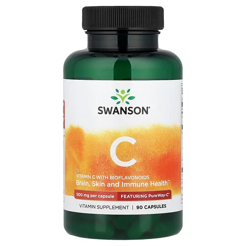 Swanson Vitamins, Vitamina C con flavonoides, 90 cápsulas