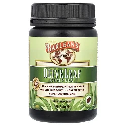 Barlean's, Complejo de hoja de olivo, 120 cápsulas blandas