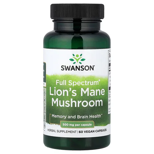 Swanson Vitamins, Full Spectrum®, Hongo melena de león, 500 mg, 60 cápsulas