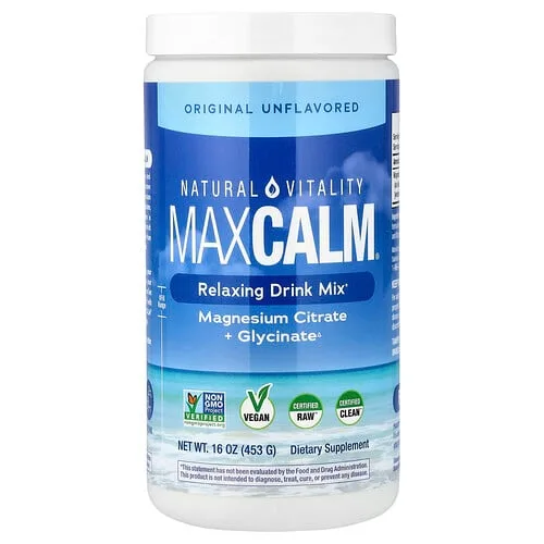 Natural Vitality, MaxCALM®, Mezcla para preparar bebidas relajantes, Original sin sabor, 453 g (16 oz)
