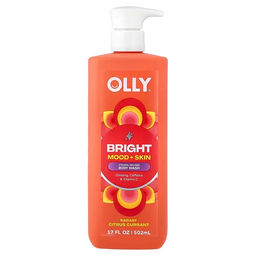 OLLY, Bright, Jabón líquido para el cuerpo con vitaminas, Radiant Citrus Grosella, 502 ml (17 oz. líq.)